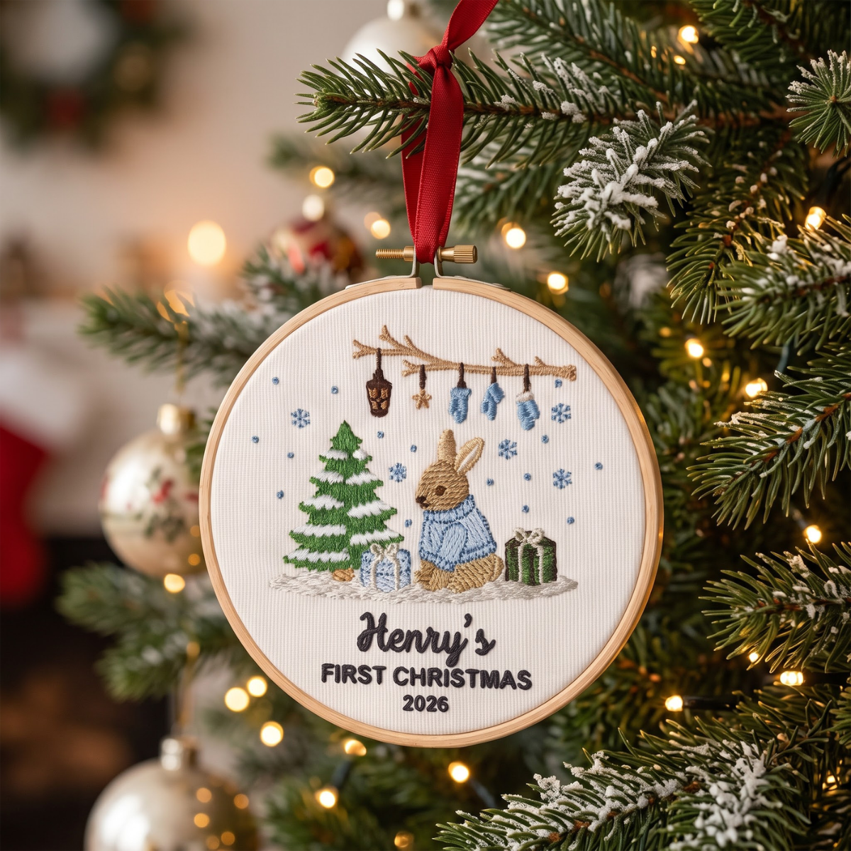 Personalized Embroidered Babys First