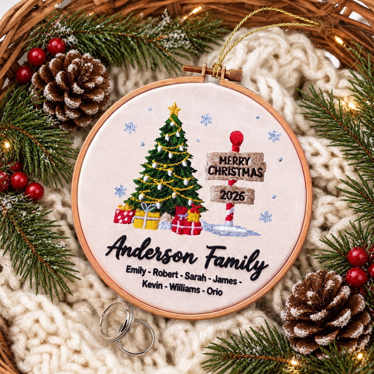 Family Name Christmas Tree Ornaments