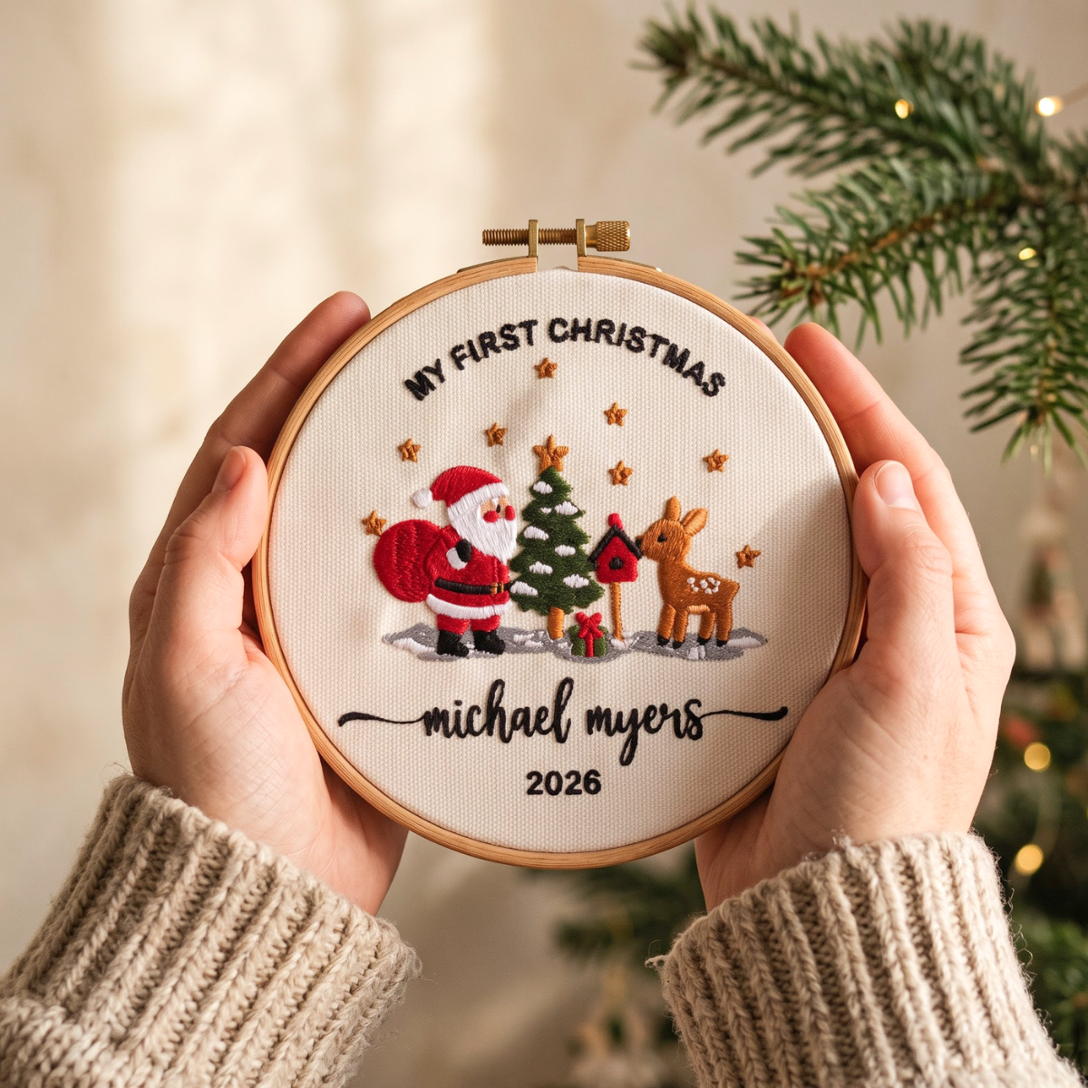 Personalized Embroidered Babys First