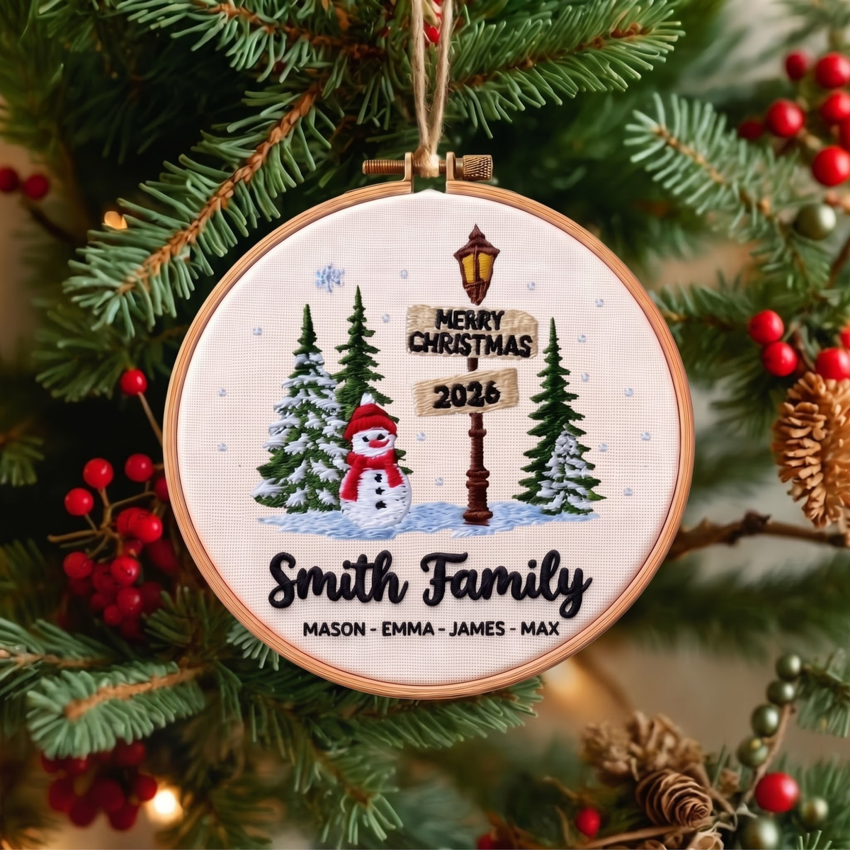 Family Name Christmas Tree Ornaments