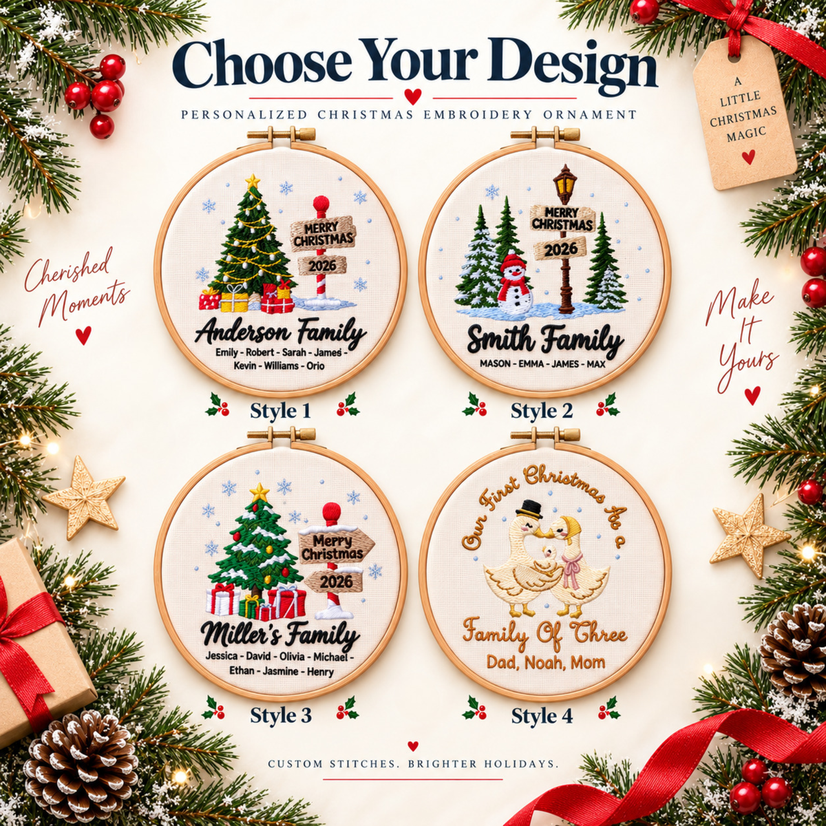Family Name Christmas Tree Ornaments