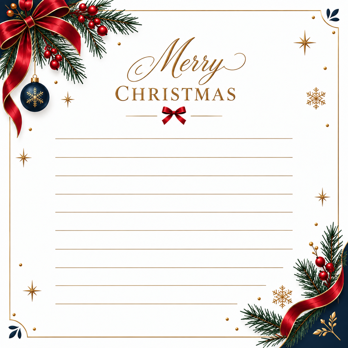 🎄 Heesa Christmas Gift Card – Blank or Personalized Message Option 💌